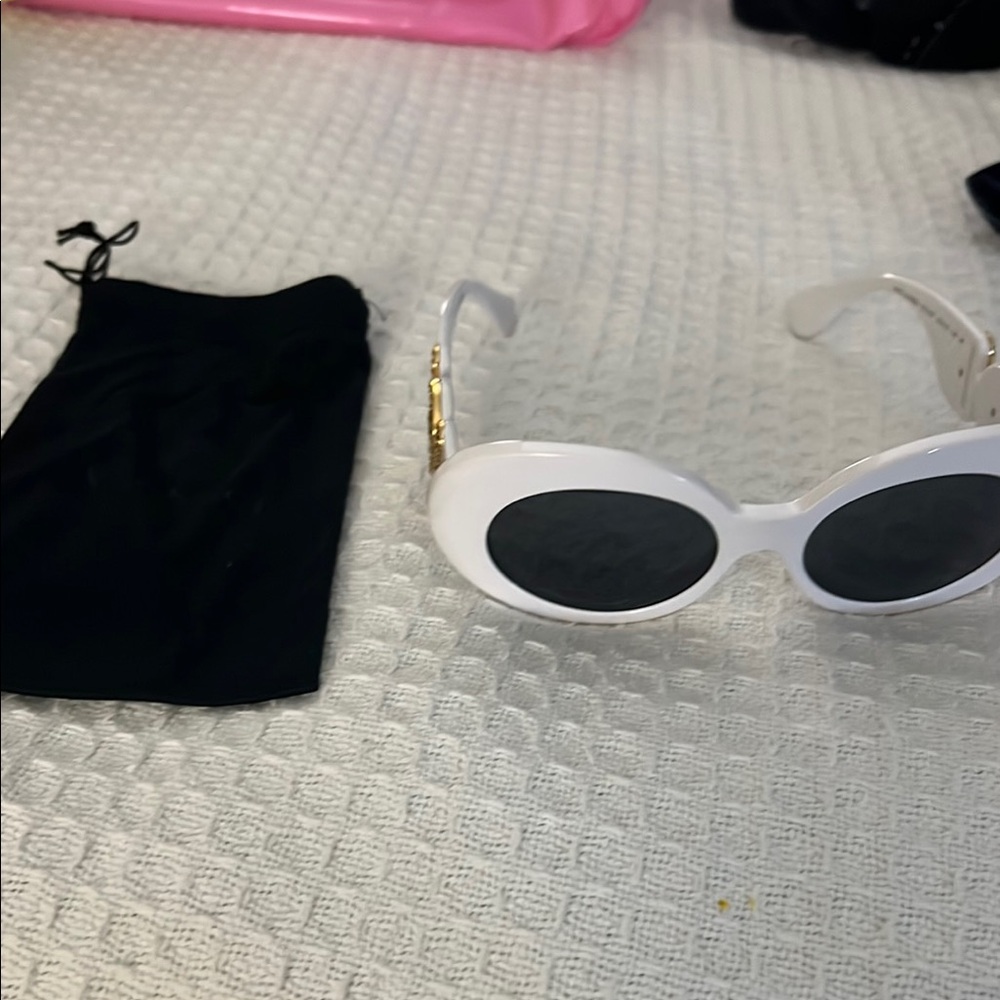 Versace White and Black Retro Sunglasses